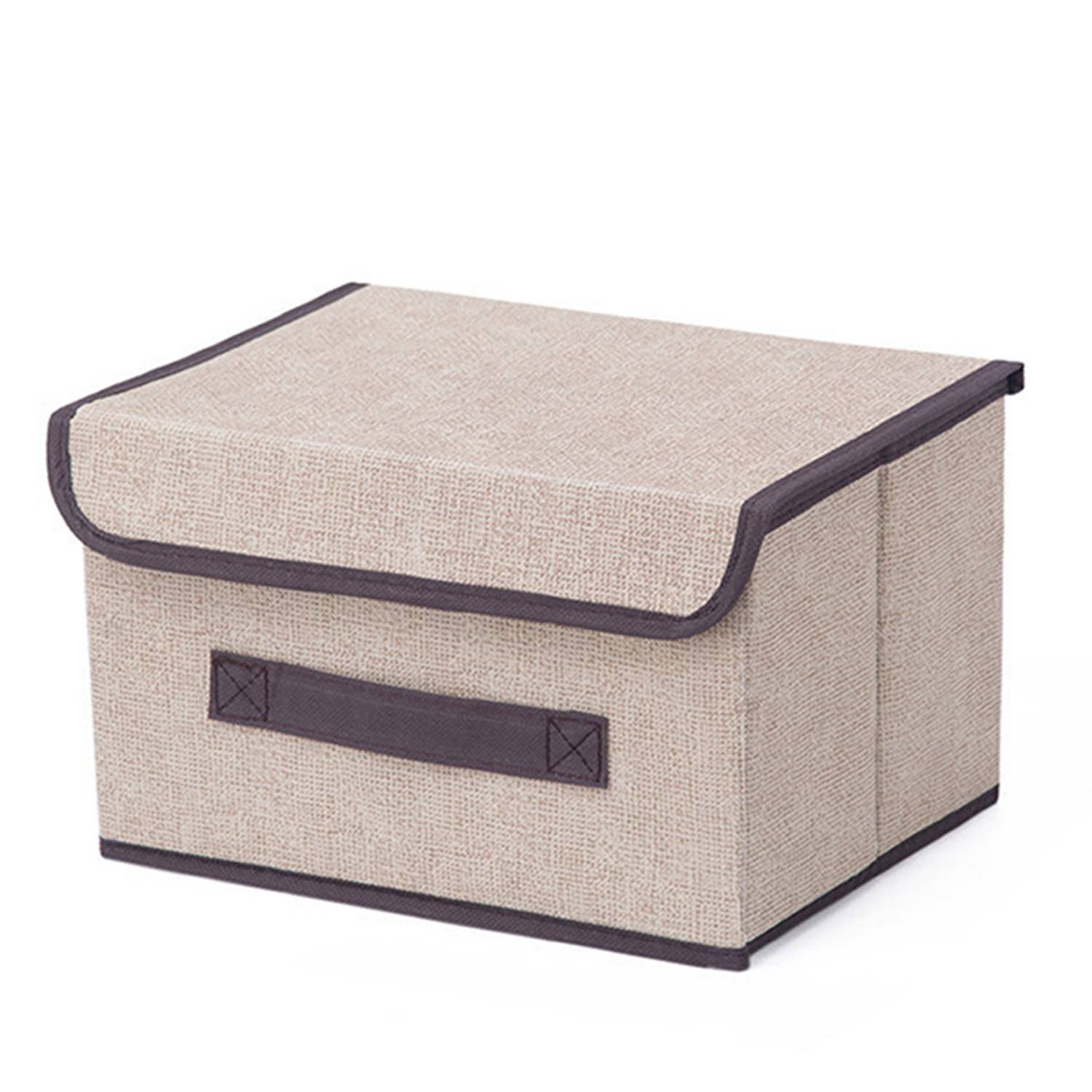 Linen Foldable Storage Box w/ Flip Lid 8