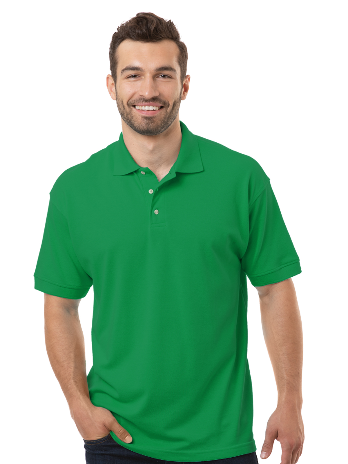 Blue Generation - Men's Pocketless Superblend Short Sleeve Polo 30