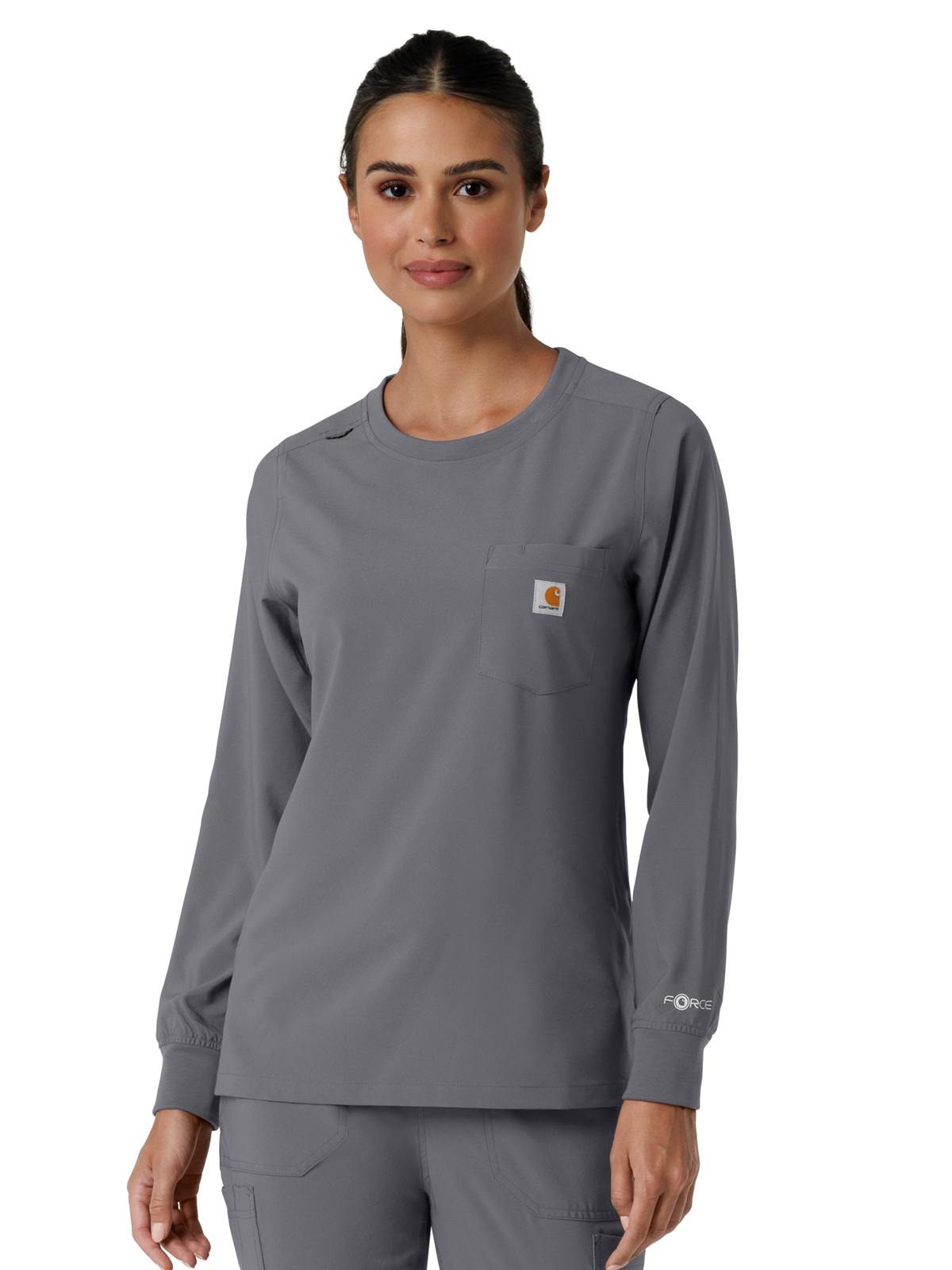 Carhartt Scrubs - Women's One-Pocket Crew Neck Long Sleeve Scrub Top 27