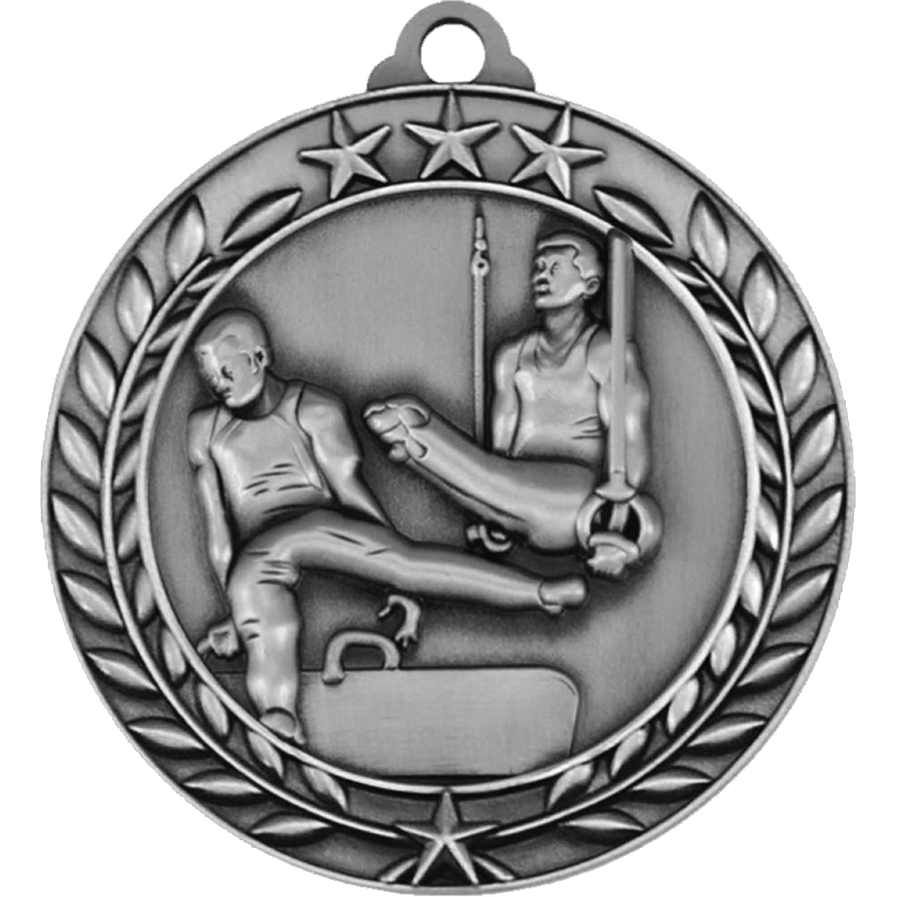 Stock Small Academic & Sports Laurel Medals: Men's Gymnastics 3