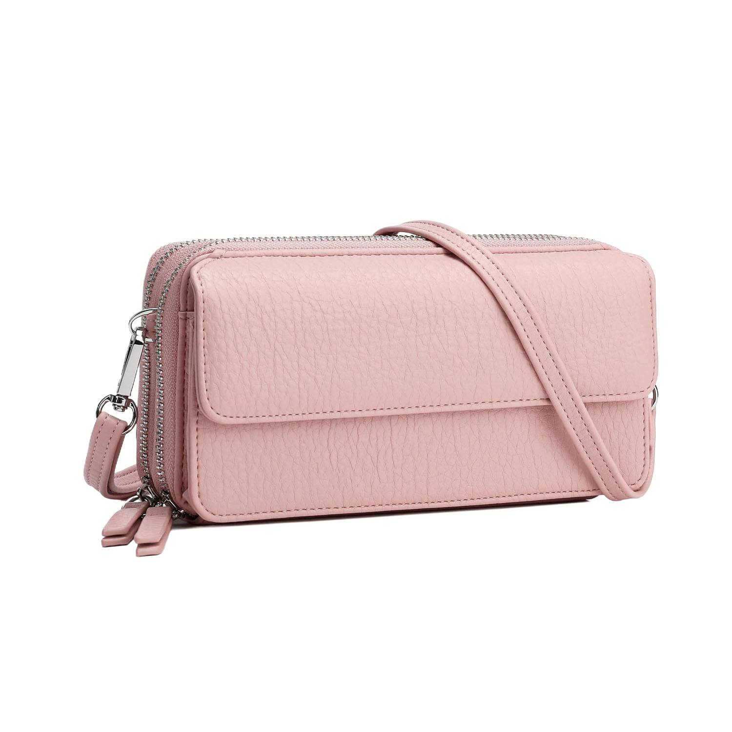 Women Portable RFID PU Leather Crossbody Wallet 4