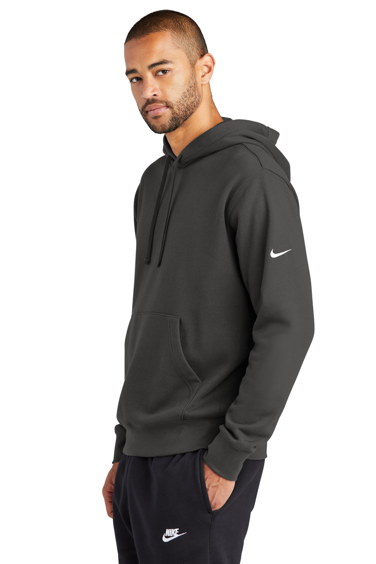 Club Fleece Sleeve Swoosh Pullover Hoodie