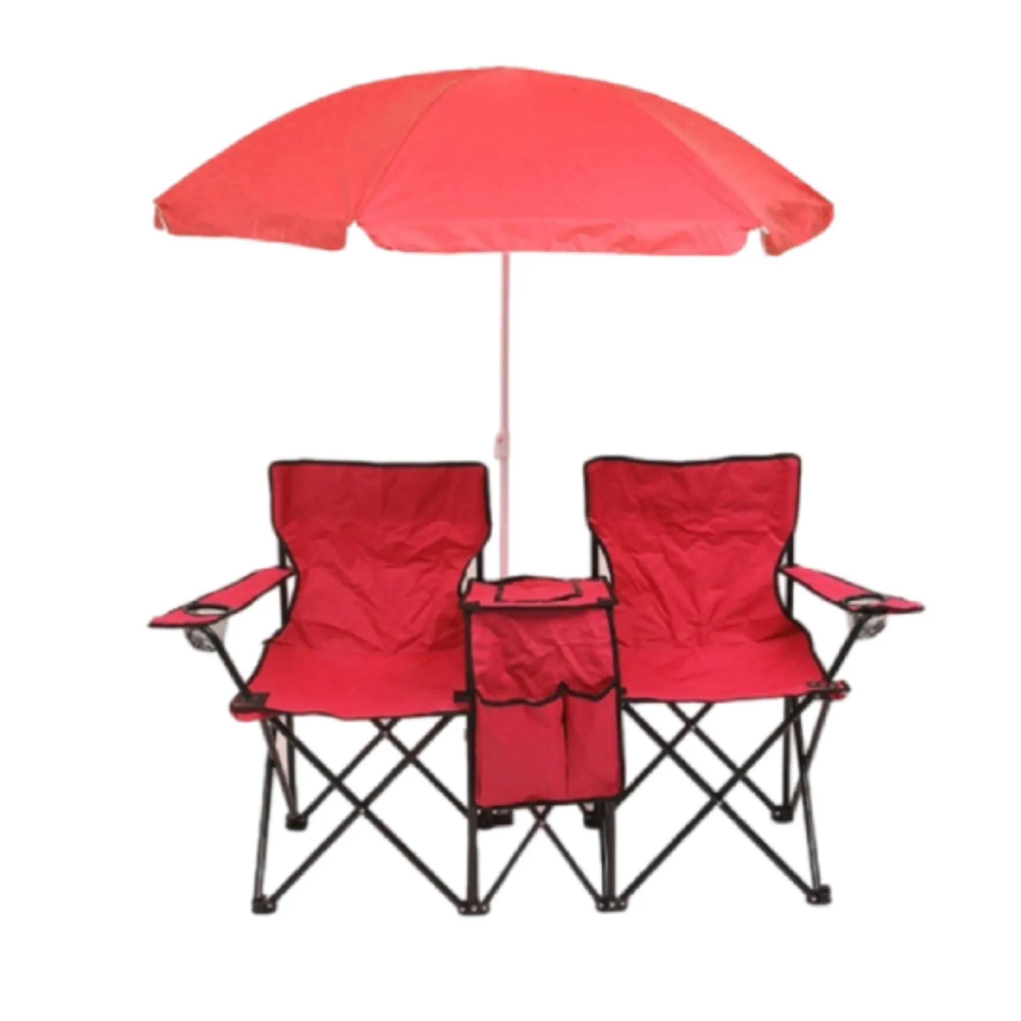 Customizable Outdoor Camping Chair Set with Umbrella 4