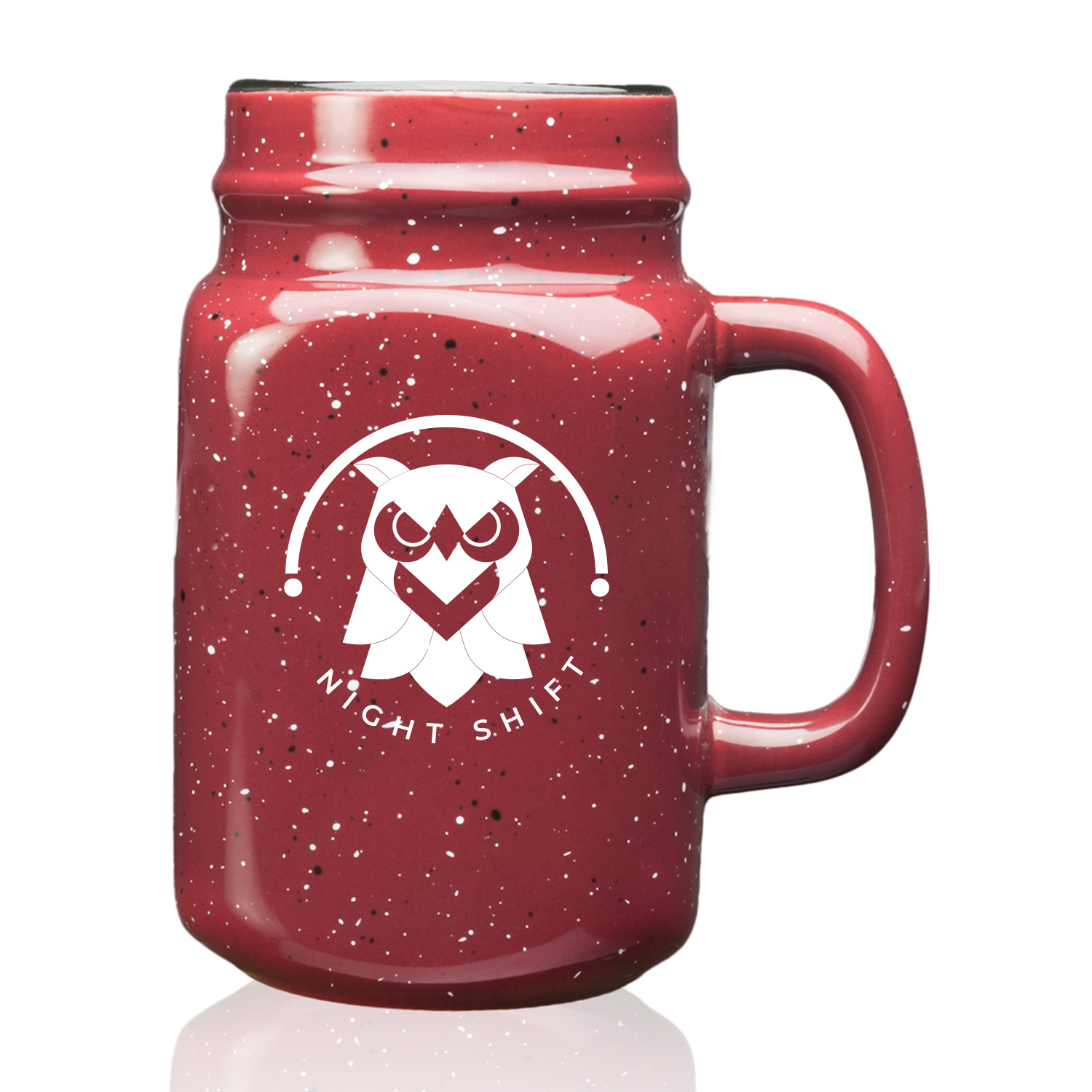 16 oz. Ceramic Mason Jar (1 Color Imprint) 4