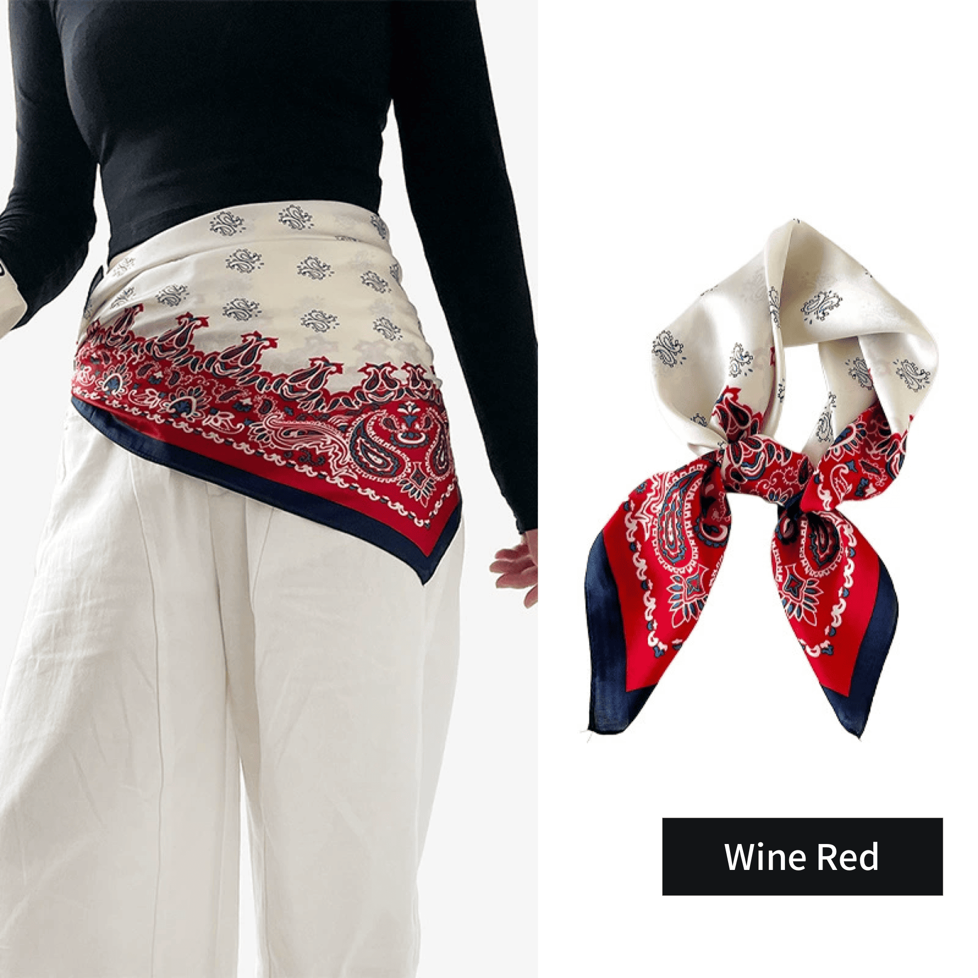 Elegant Paisley Print Bandana 3
