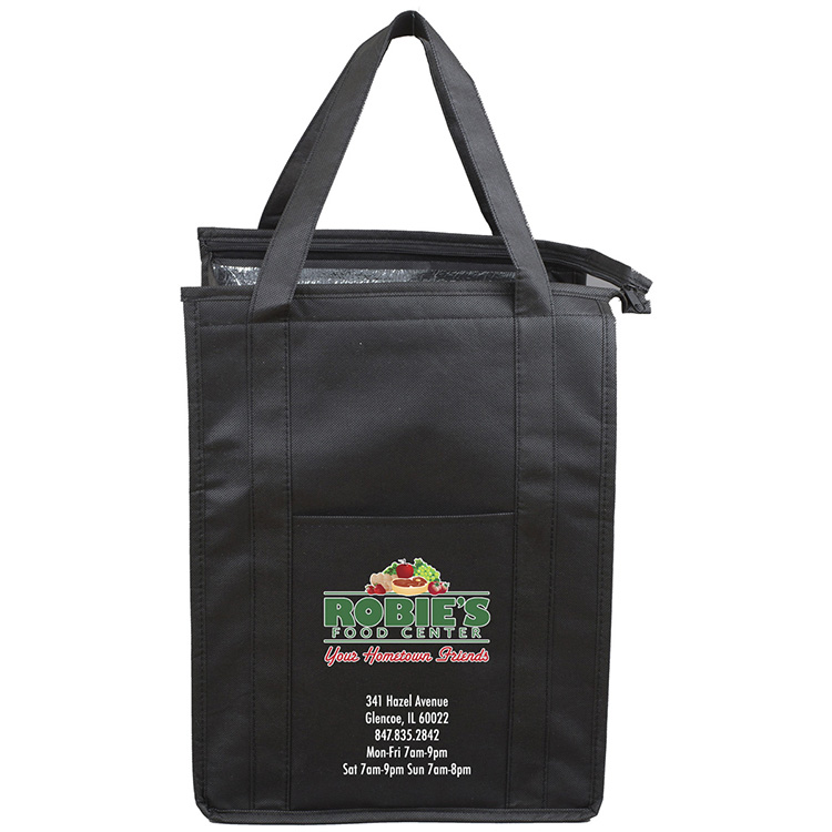 12"W x 16"H x 10"Gusset - "SUPER COOLER" Large Insulated Cooler Zipper Tote Bag 11