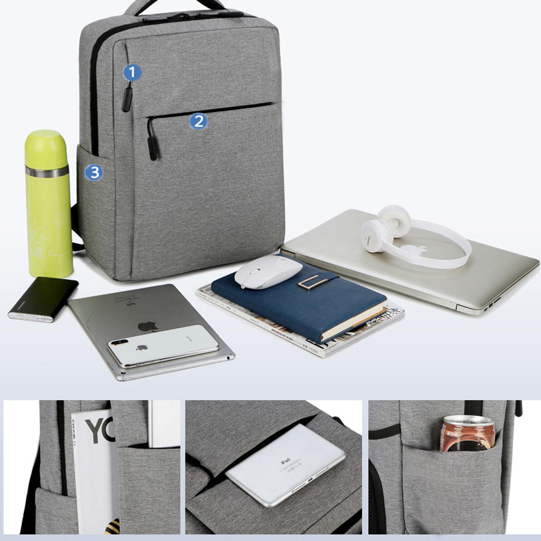 Men's 15.6" Laptop Backpack for Travel 6