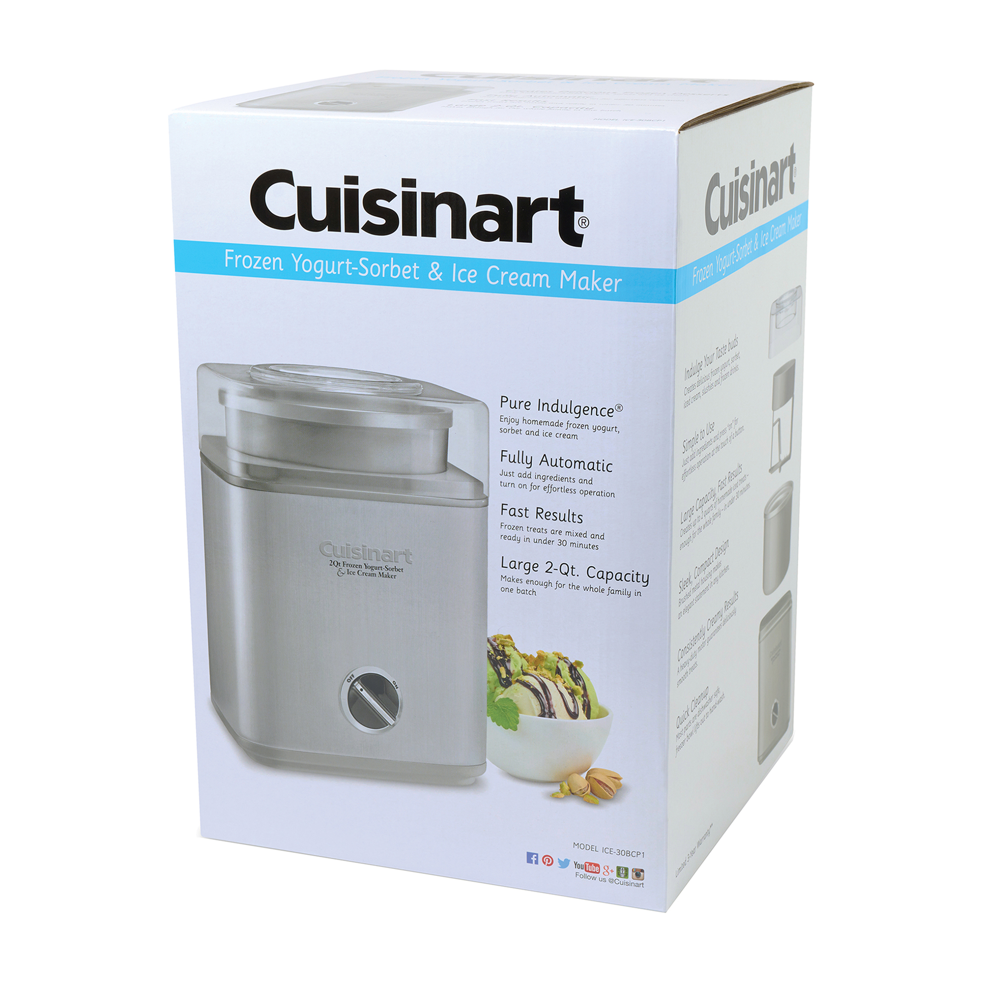 Cuisinart® Pure Indulgence™ 2 Quart Frozen Yogurt Sorbet & Ice Cream Maker 5