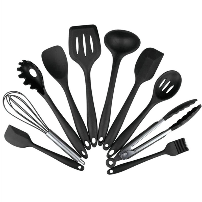 10 Piece Silicone Kitchen Cooking Utensils Tool Set