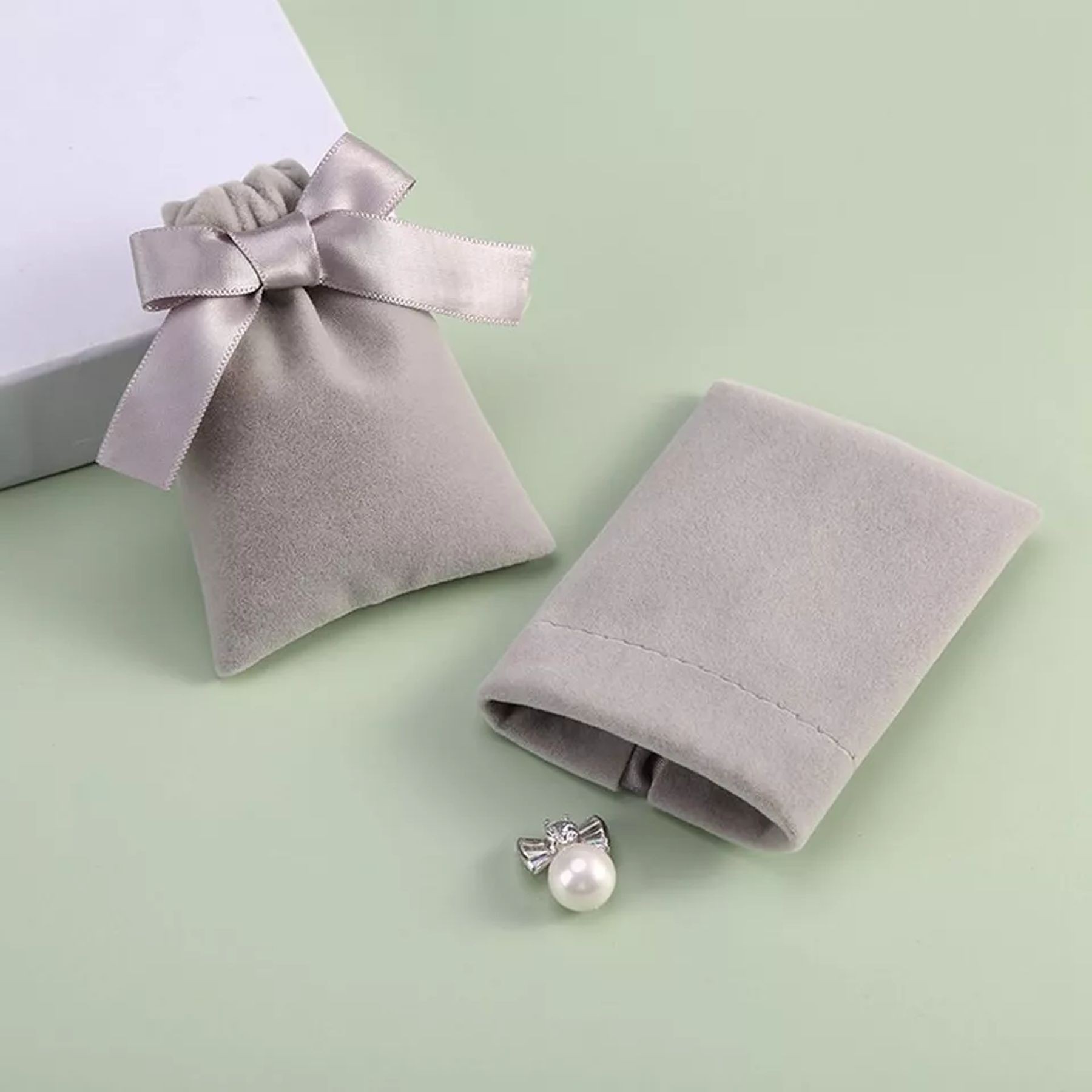 Small Plush Jewelry Bags With Drawstring 8