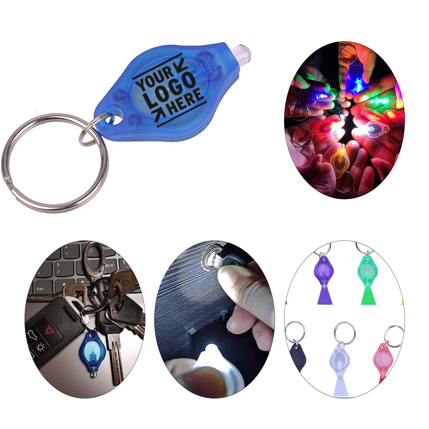 Multi Colored Light Mini LED Keychain Flashlight
