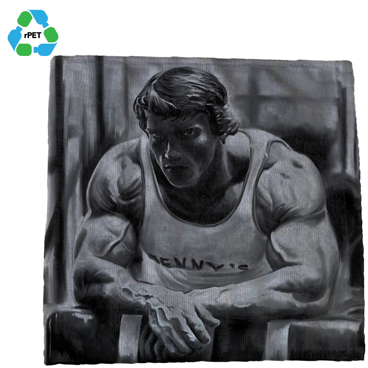 20"x 30" Eco-friendly rPET Sublimated Microfiber Velour Gym Towel w/ Cotton Terry Loops 1