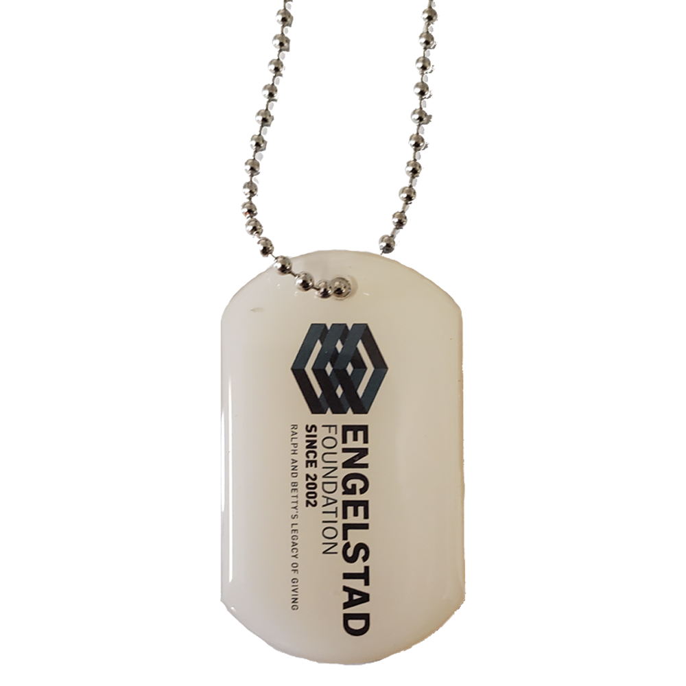Dog Tag pendant with ball chain necklace (Single Sided) 4