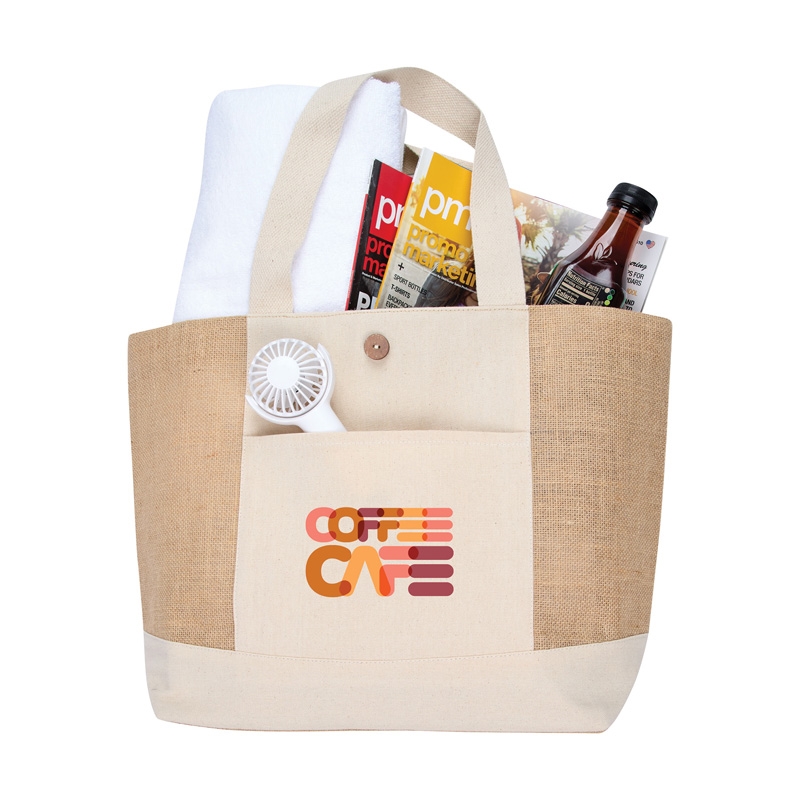 Emma Jute and Cotton Shopper Tote 4