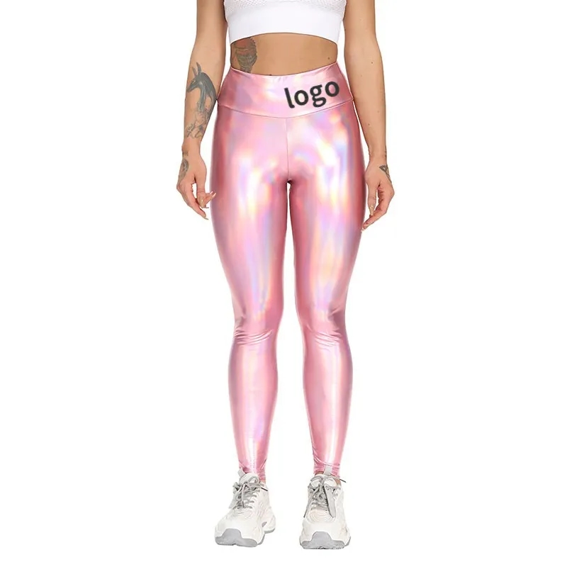 Colorful Laser Leather Stretch Leggings 8