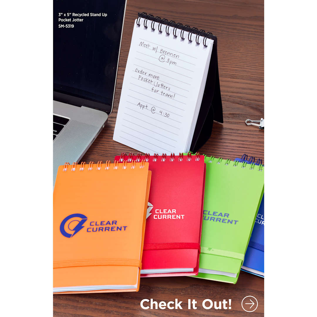 3" x 5" Recycled Stand Up Pocket Jotter 15