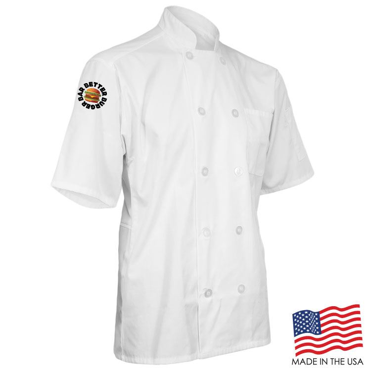 Mesh Back Chef Coat with Short Sleeves (FULL COLOR LOGO) 8