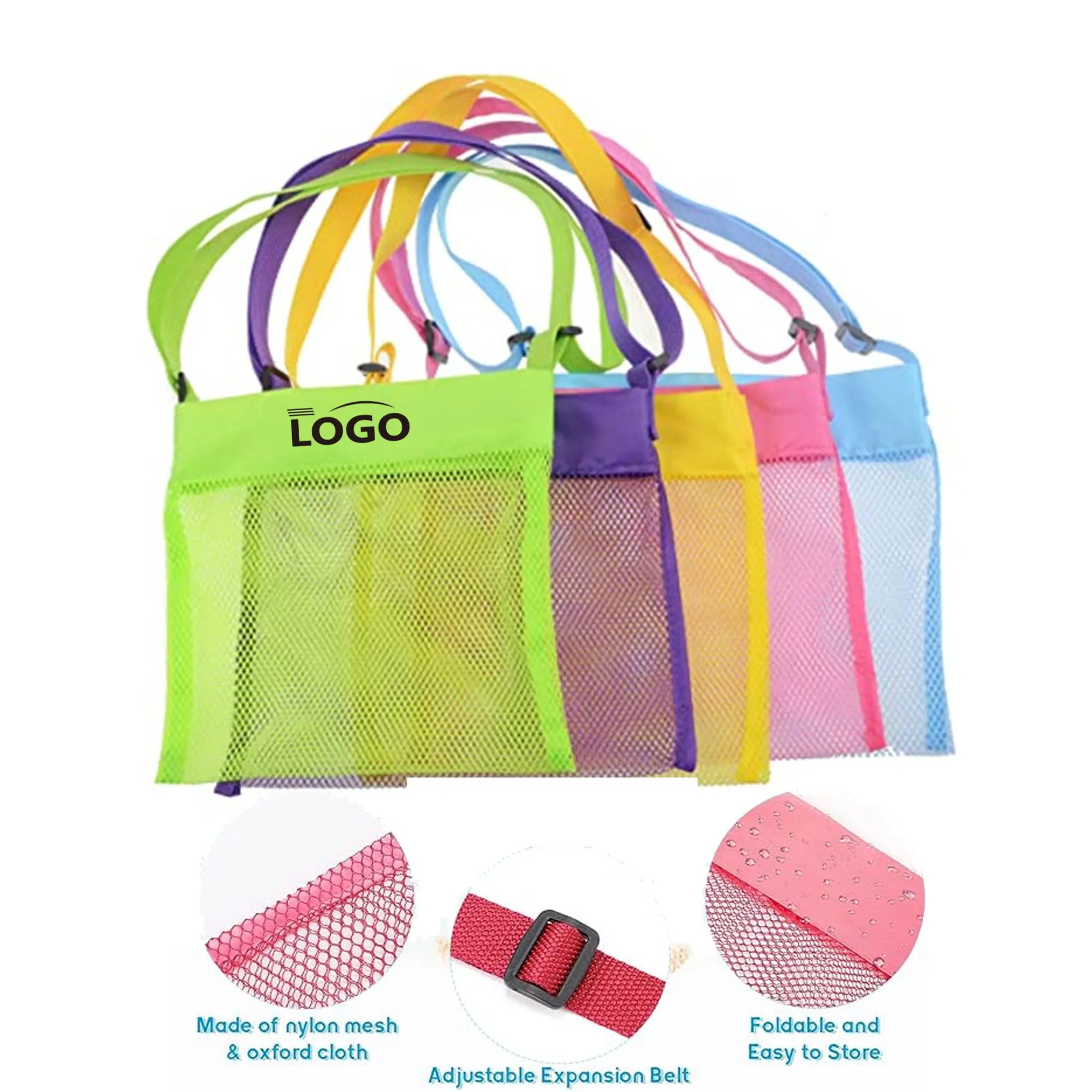 Adjustable Kids Quick Dry Net Tote Bag