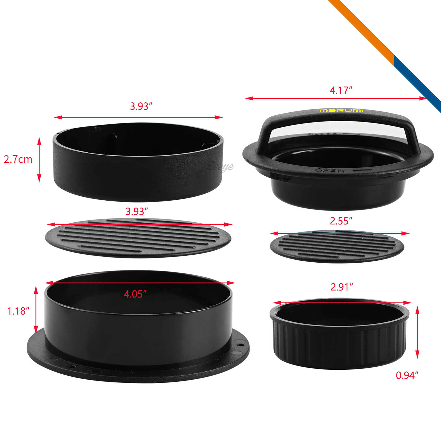 Xarey Burger Press Set 5