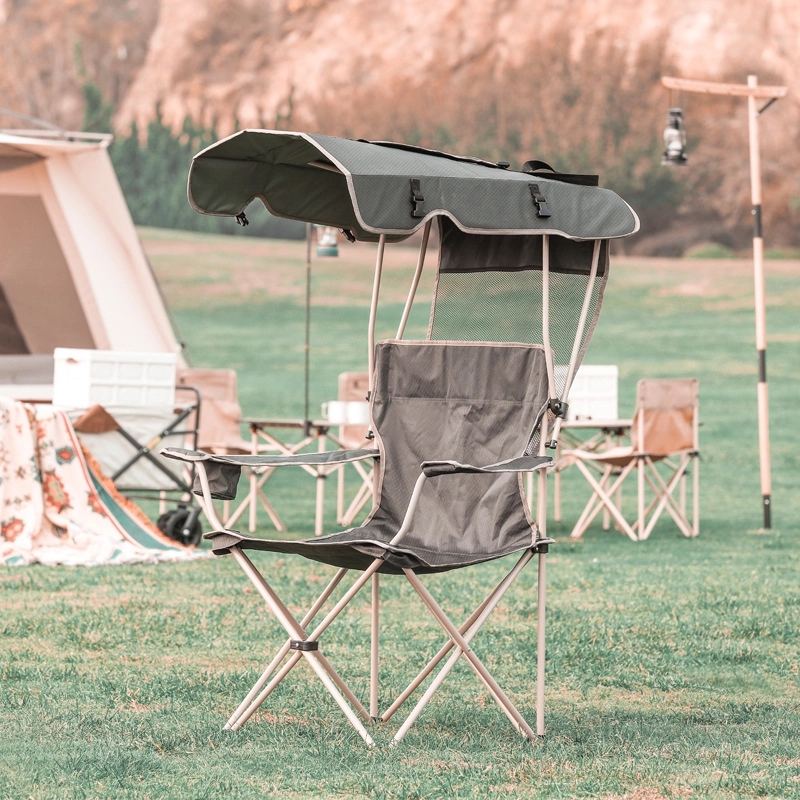 Foldable Beach Chair w/ Sunshade 9