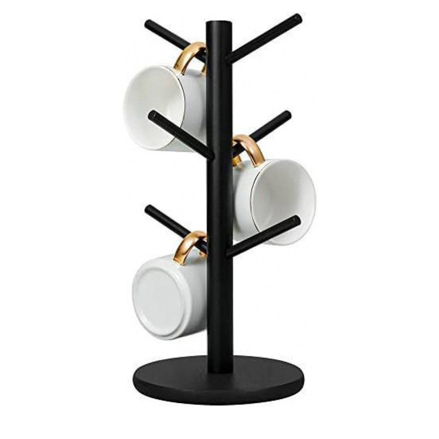 Wooden Tree Mug Holder w/ 6 Hooks 4