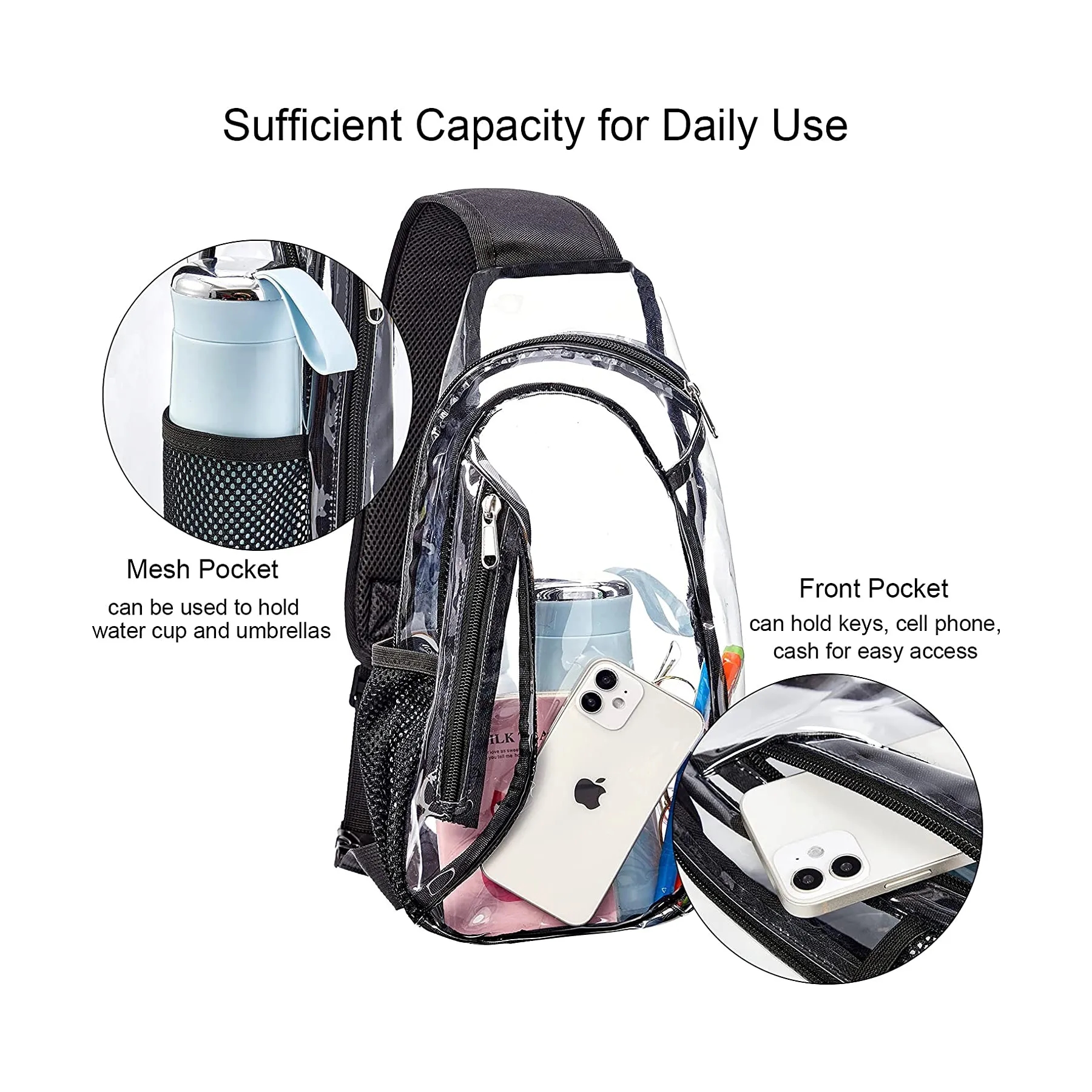 PVC Crossbody Clear Sling Bag 3