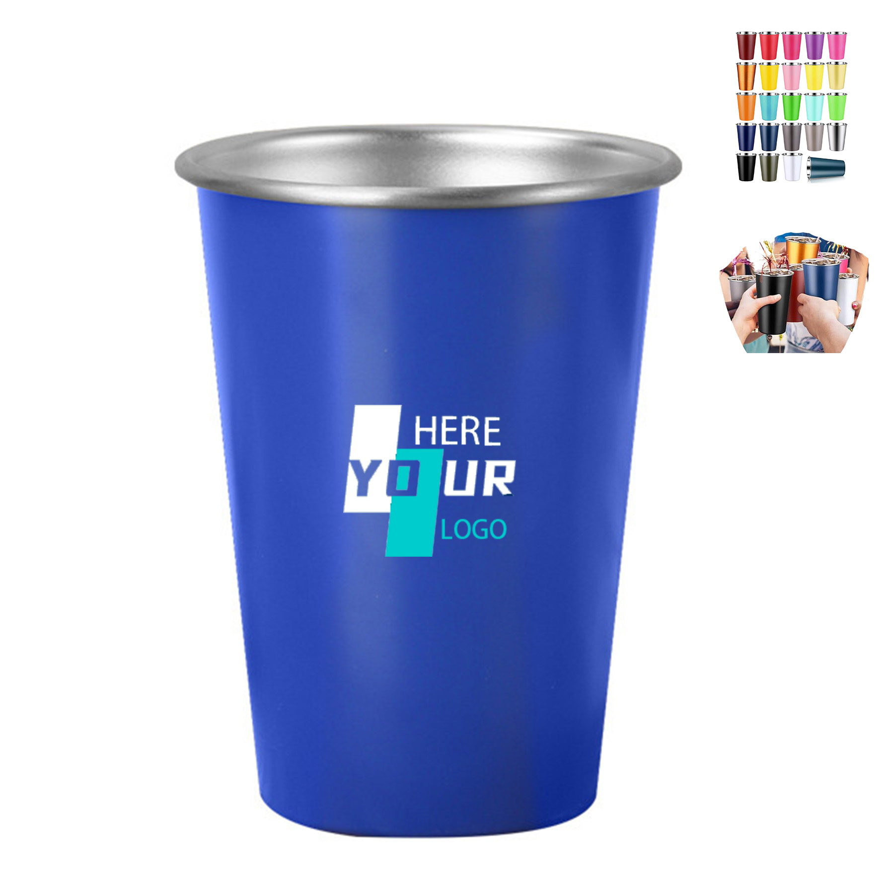Stainless Steel Pint Cups 2
