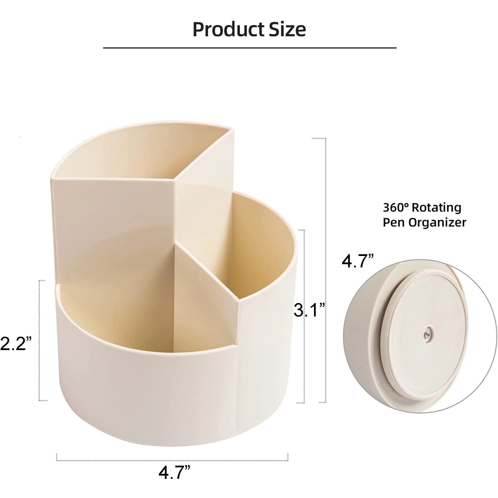 360 degree Rotating 3 Grid Pen Holder MOQ50 3