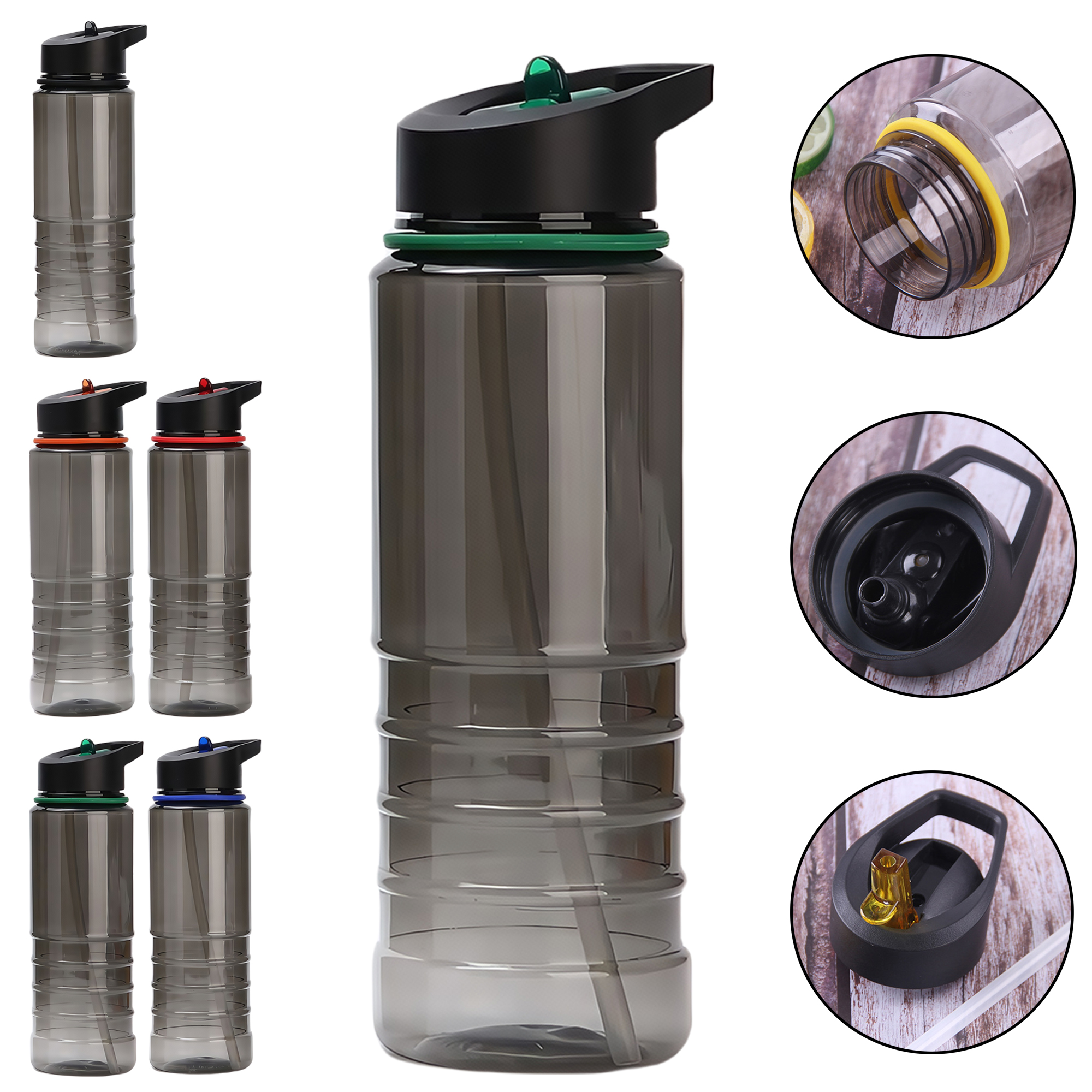800ml Plastic Straw Cup-Outdoor Portable Sports Water Bottle 2
