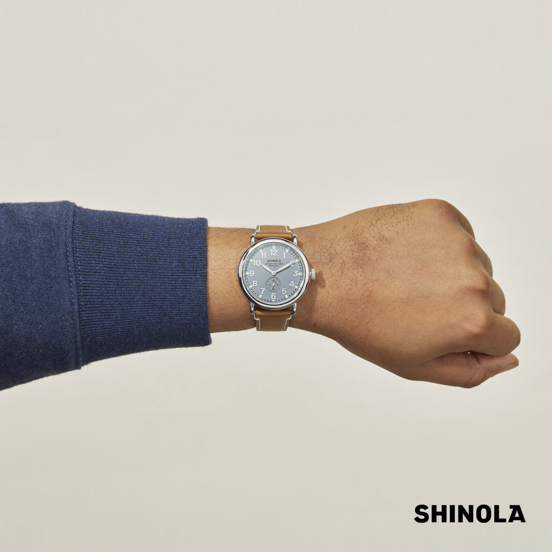 Shinola® Runwell Watch - Slate Blue/Tan 1