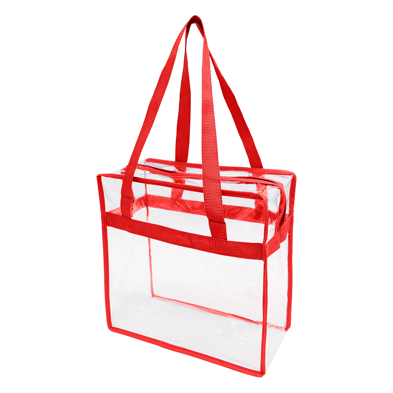 Clear Stadium Security Zipper Tote