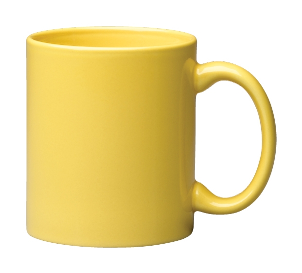 11 oz Yellow C Handle Mug