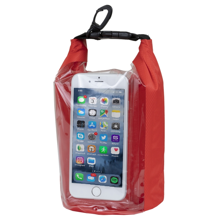 7" W x 11" H "The Navagio" 2.5 Liter Water Resistant Dry Bag With Clear Pocket Window 8