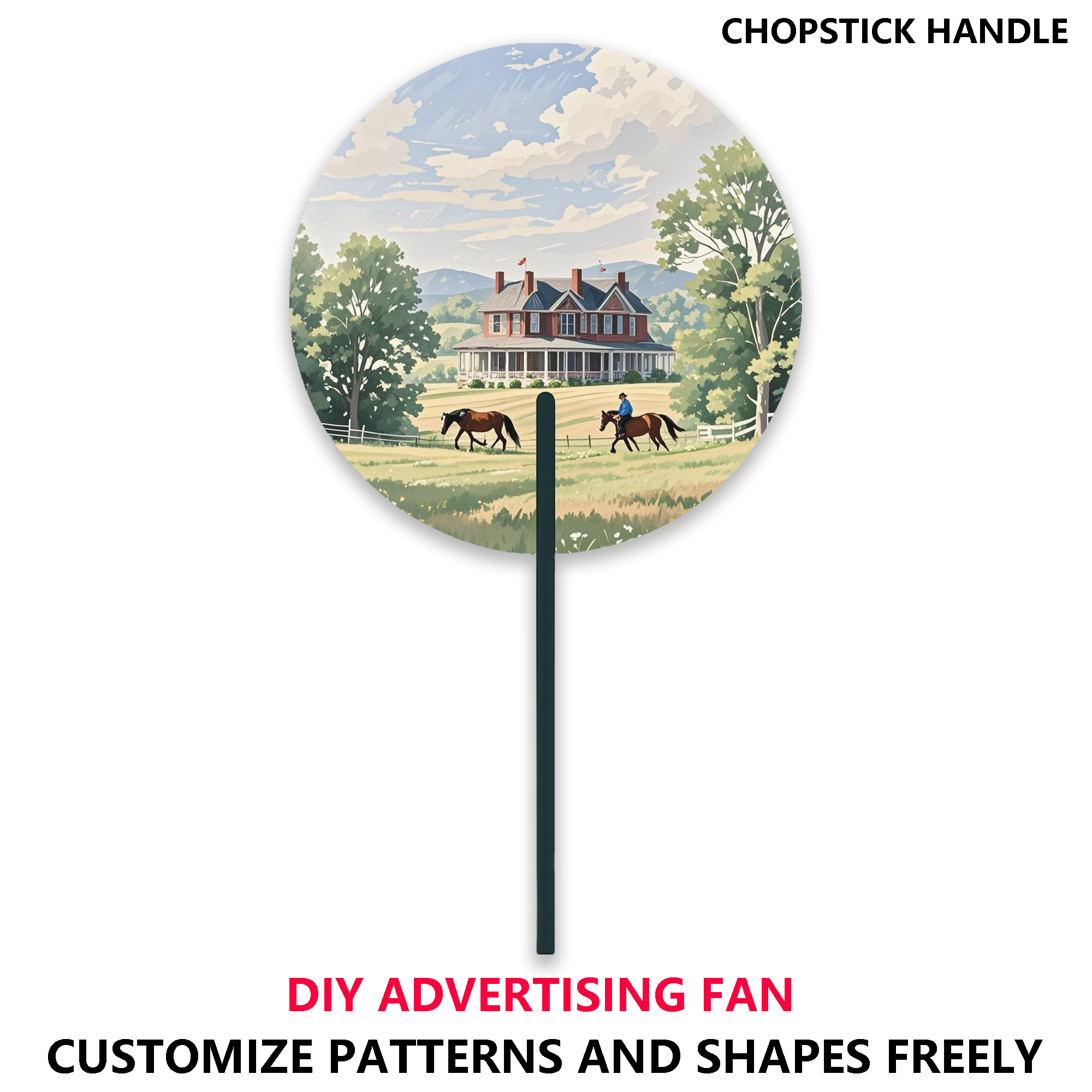 DIY Plastic Advertising Fan - Customize Patterns and Shapes Freely 1