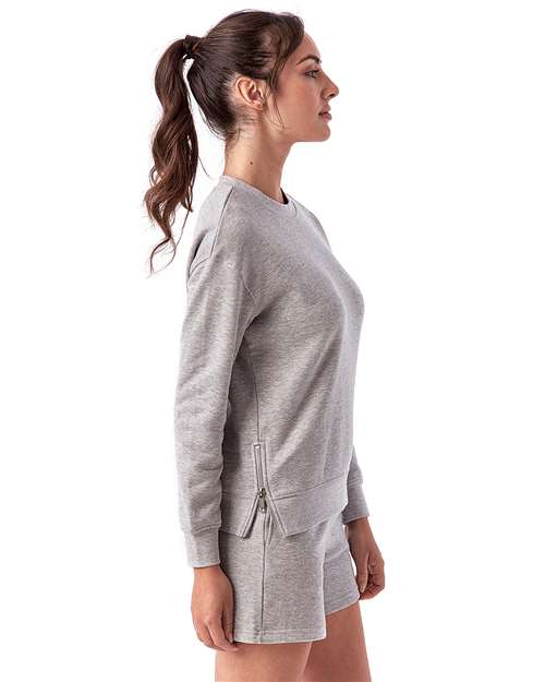 Women's Billie Side-Zip Crewneck Sweatshirt - TD600 17