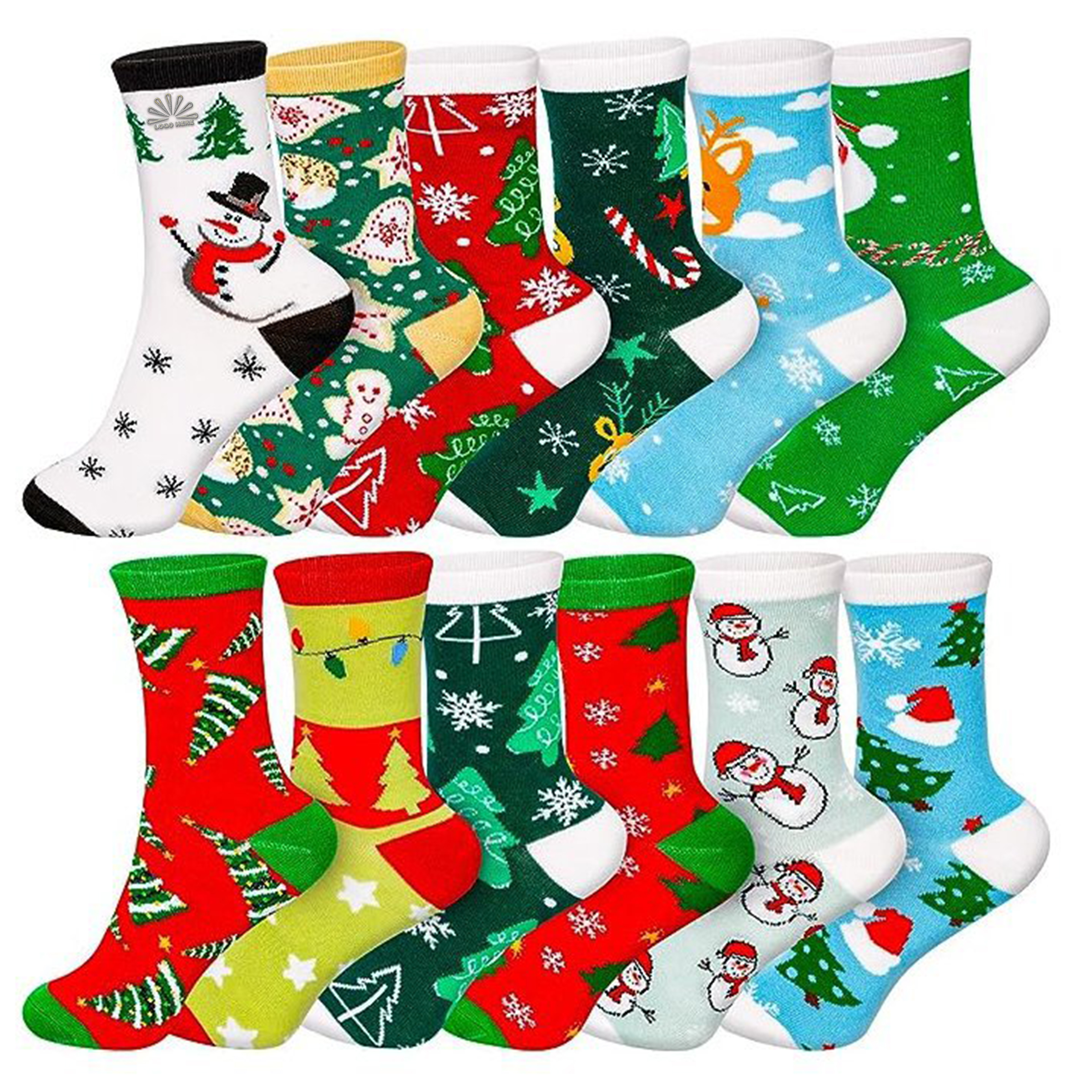 Festive Stockings with Custom Logo Options 2