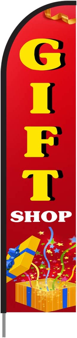Gift Shop Feather Flag Kit 15' Feet Feather Flag Sign Outdoor Banner 4