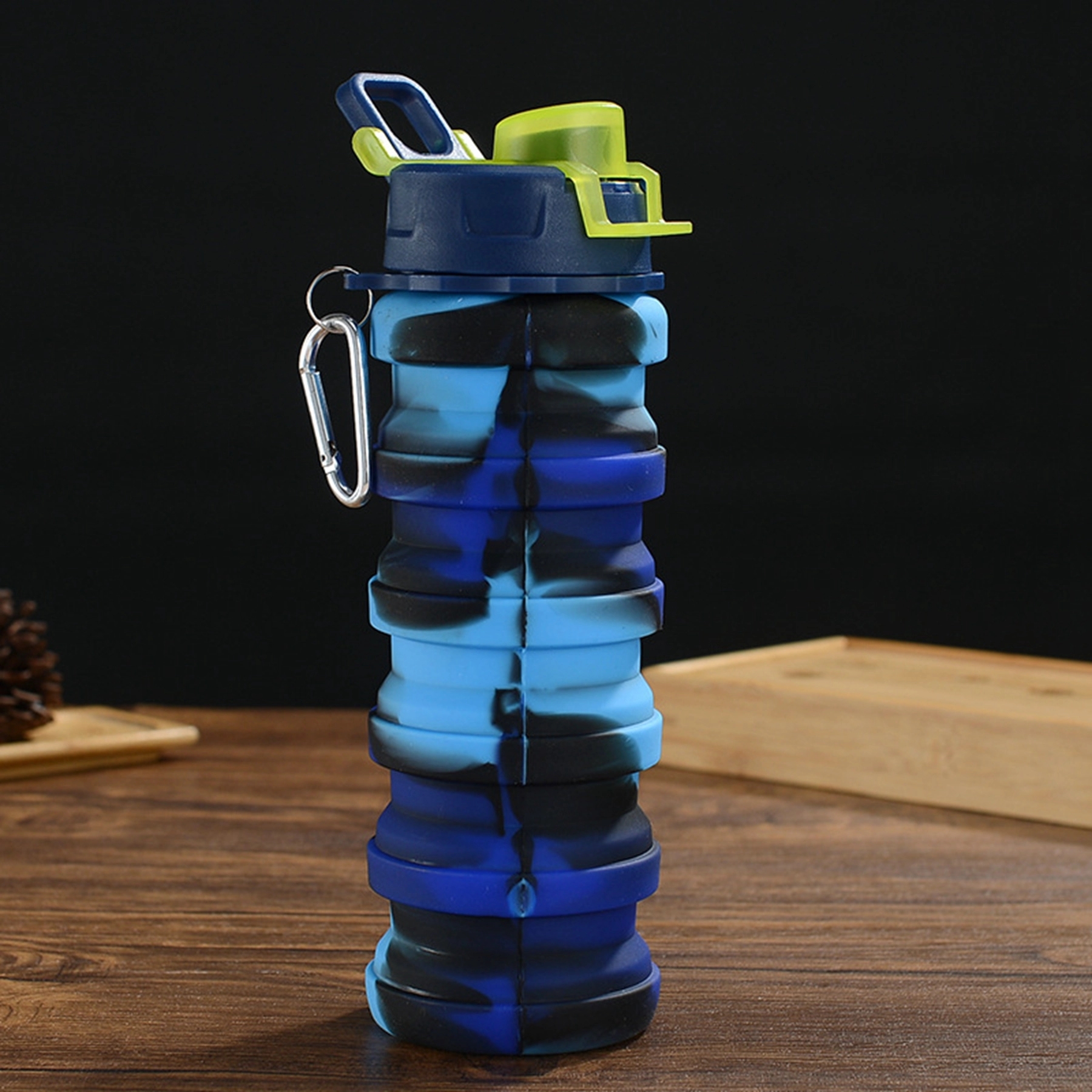 17 Oz. Rainbow Collapsible Water Bottle with Carabiner 11