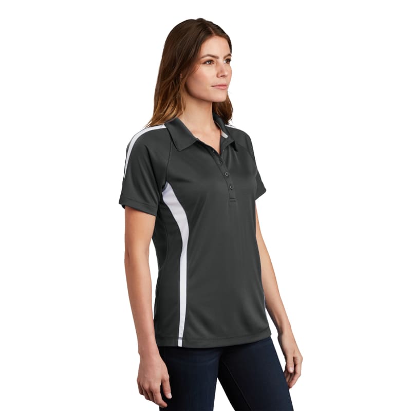 Sport-Tek Women's PosiCharge Micro-Mesh Colorblock Polo. 22