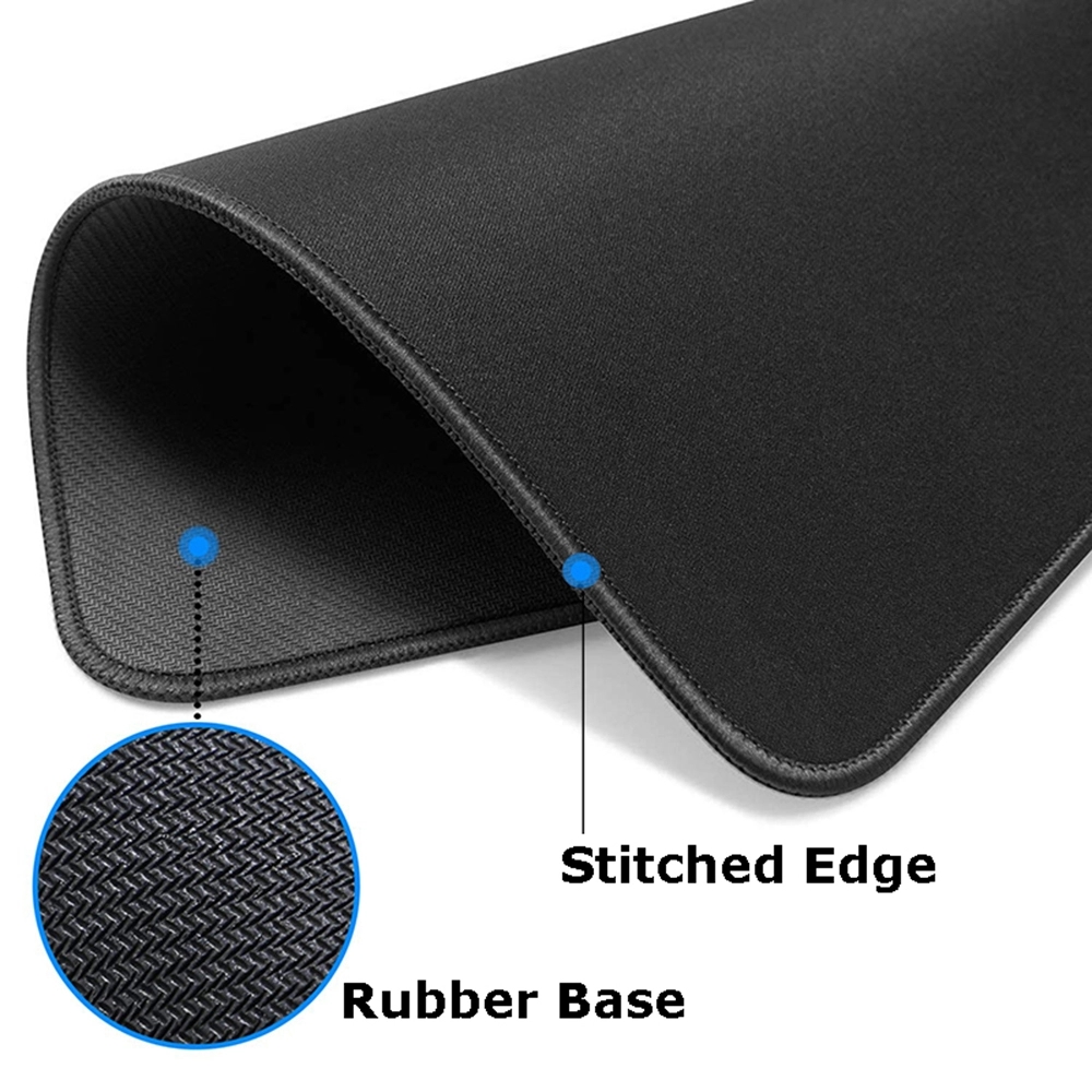 Non-Slip Rubber Base Mouse Pad with Stitched Edge 4