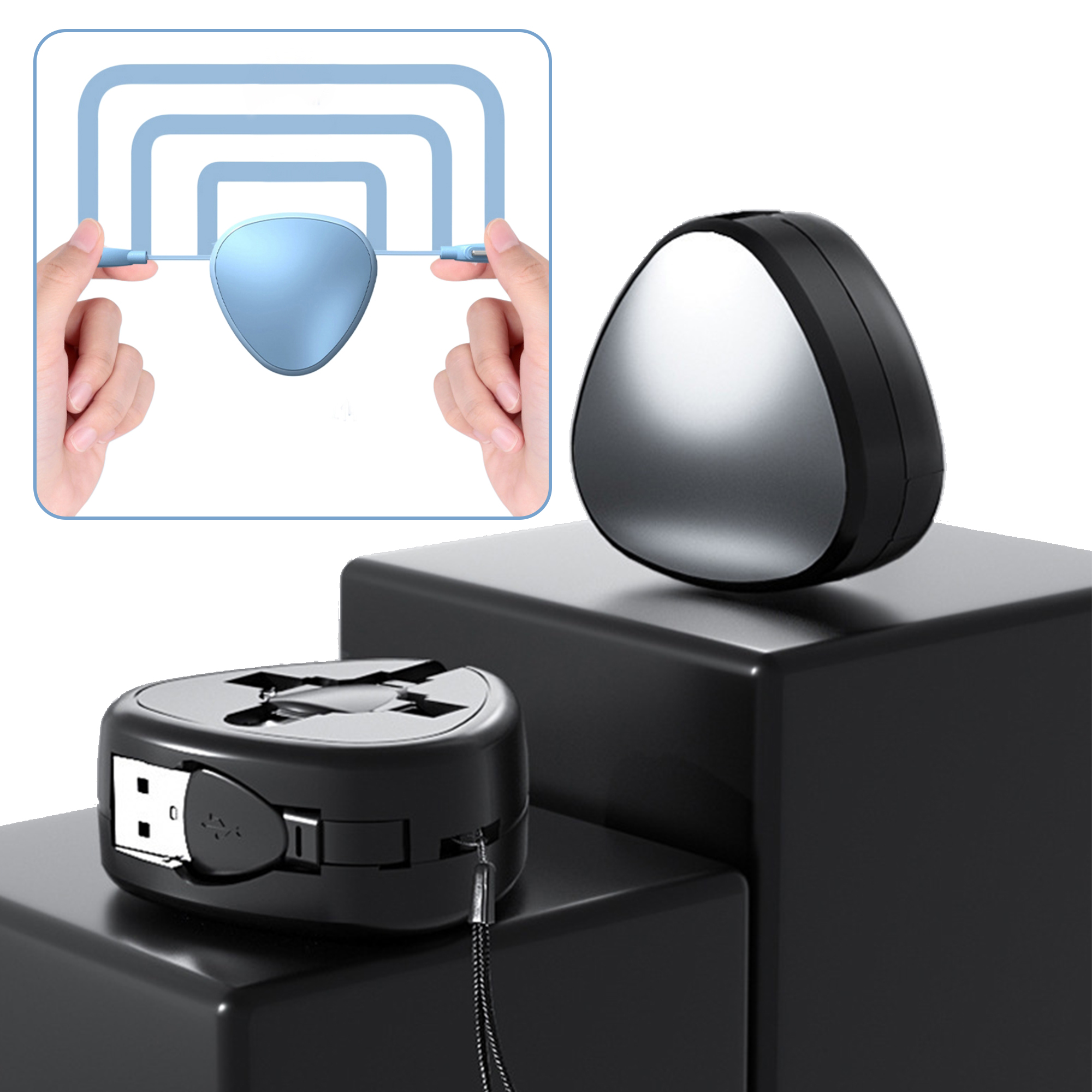 Retractable 3-In-1 Data Cable 3