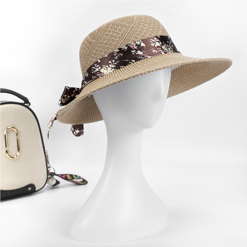 Sun hat straw hat with ribbon 2