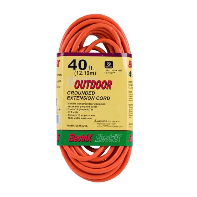 Indoor and Outdoor Extension Cord Orange - 40' 2