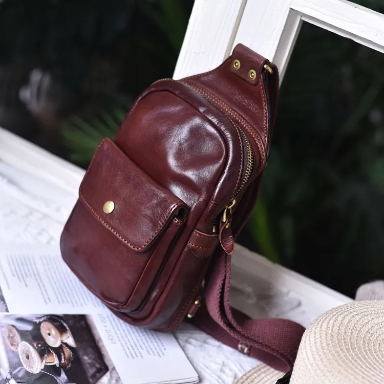 Genuine Leather Chest Bag 5