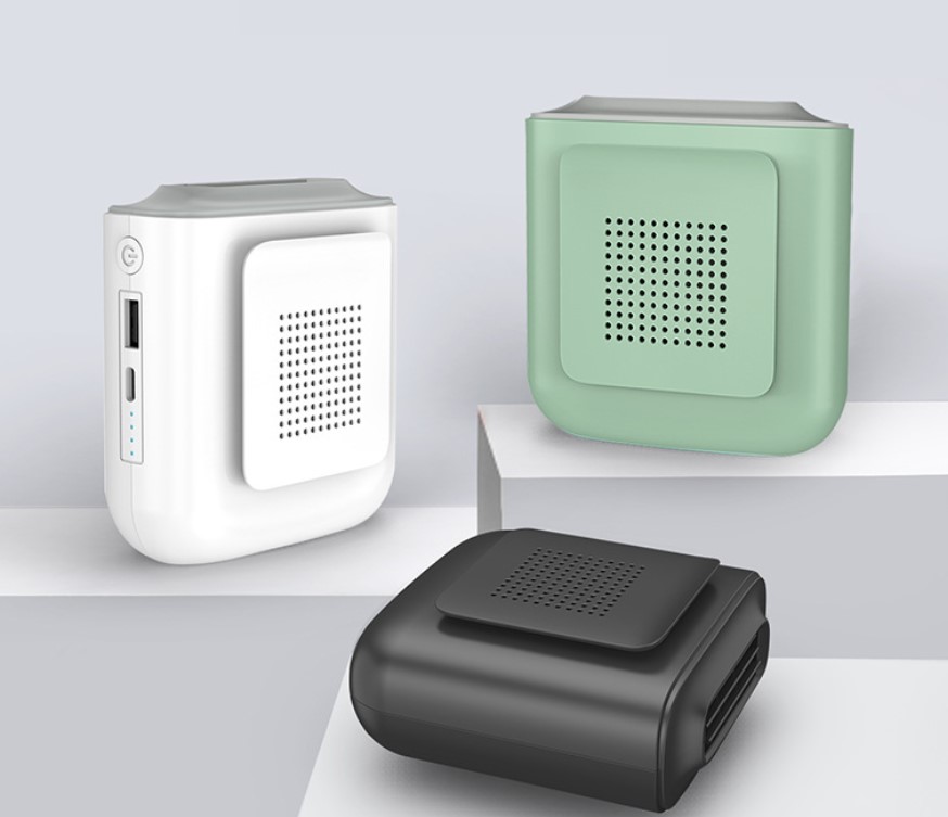 outdoor Black 4000 MAh Mini Waist Portable Fan Power Bank 2