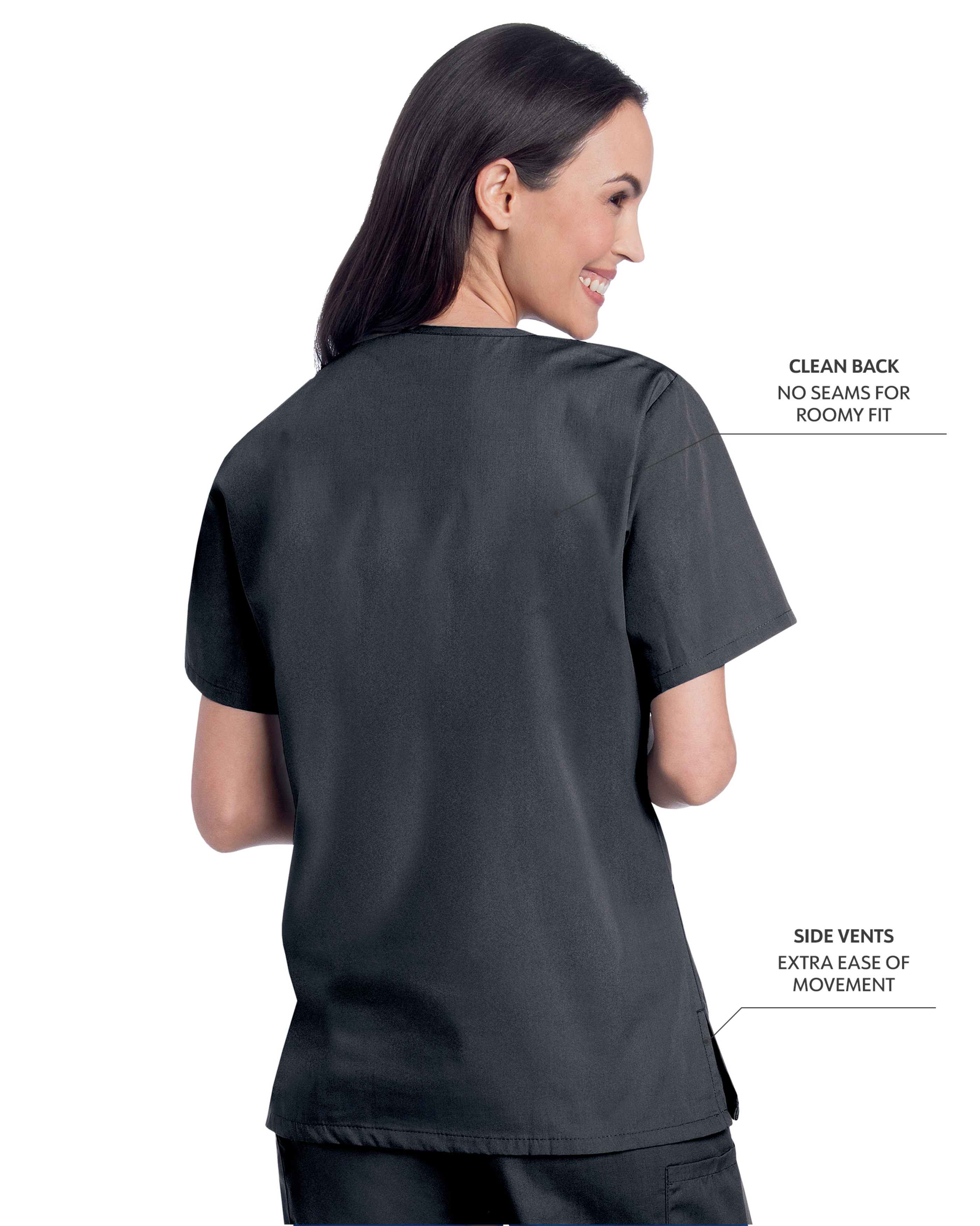 Landau - ScrubZone - Women's Three-Pocket Clean Back V-Neck Top 6