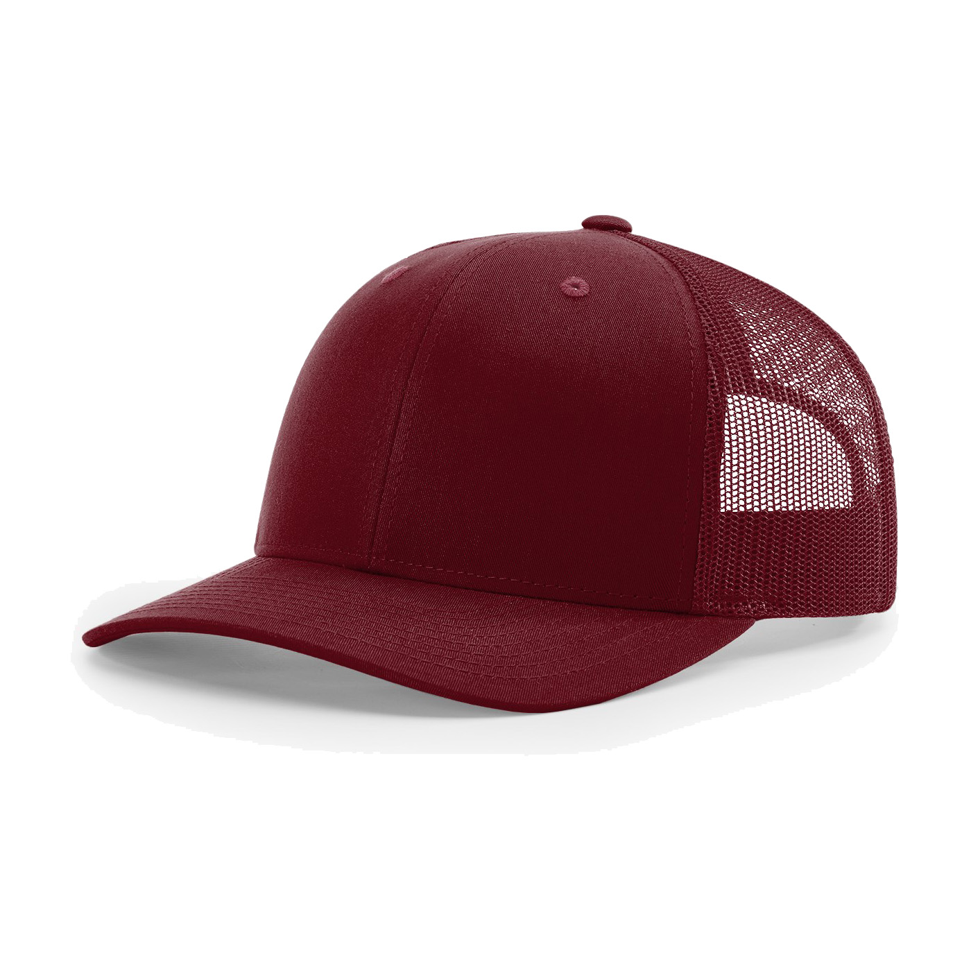 Richardson 112 6-Panel Snapback Trucker Hat w/Leatherette Adhesive Patches or Embroidery 60