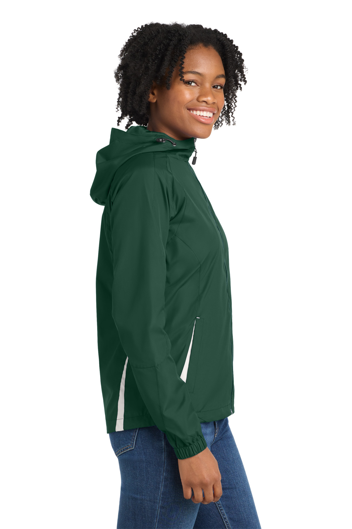 Sport-Tek Women's Colorblock Hooded Raglan Jacket. LST76 6