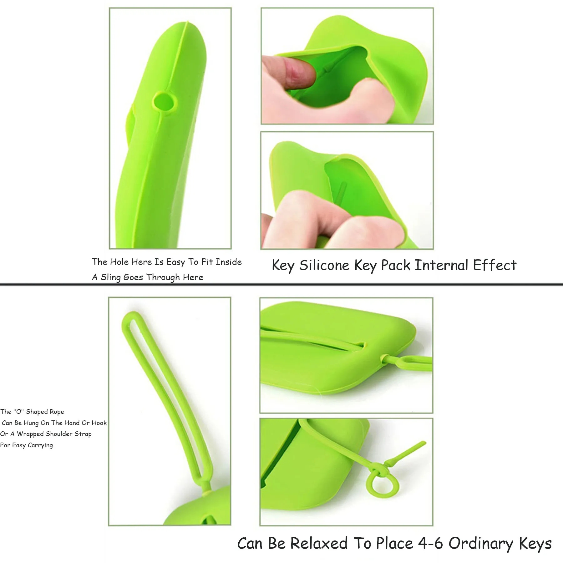 Silicone Storage Pouch Key Organizer and card Bag W/ Lanyard 1