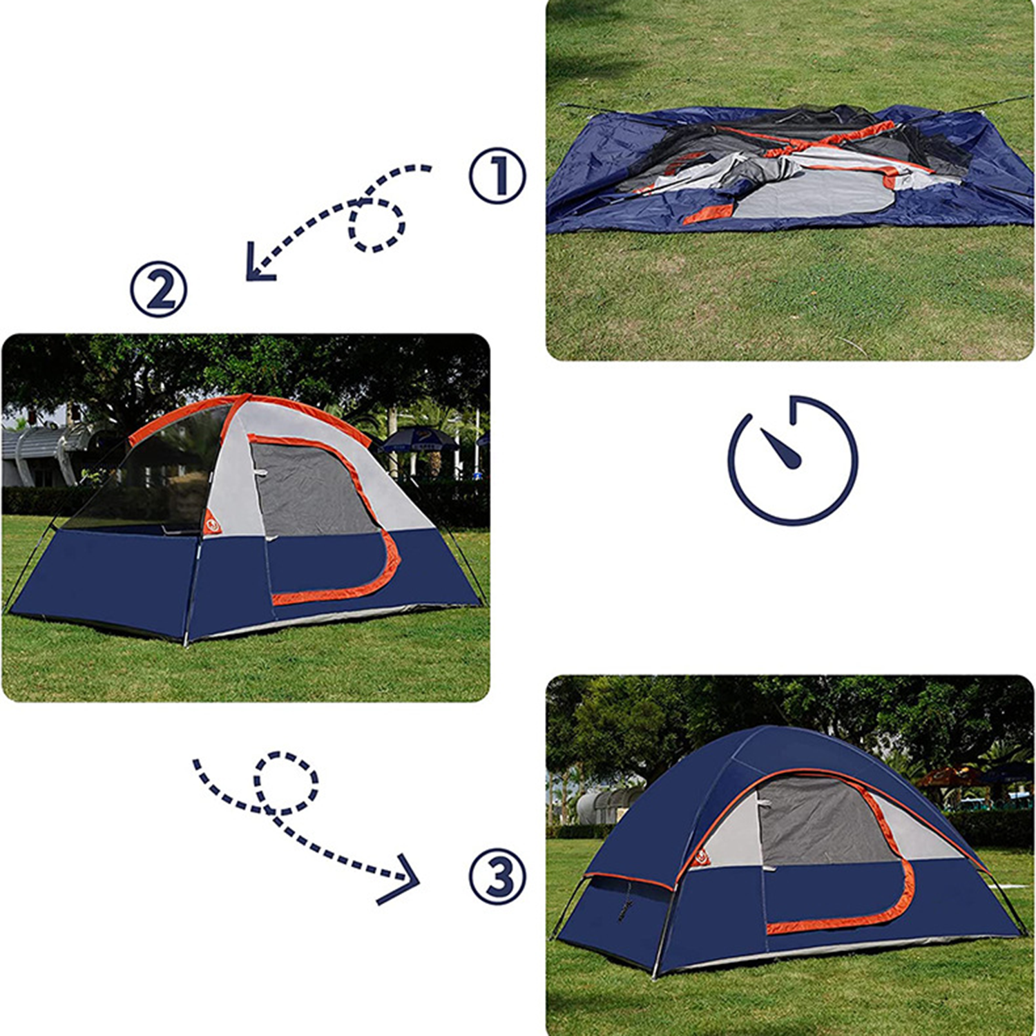 Portable Double Layer Waterproof Camping Tent 4